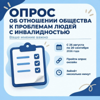 Опрос о том, как общество относится к проблемам людей с инвалидностью